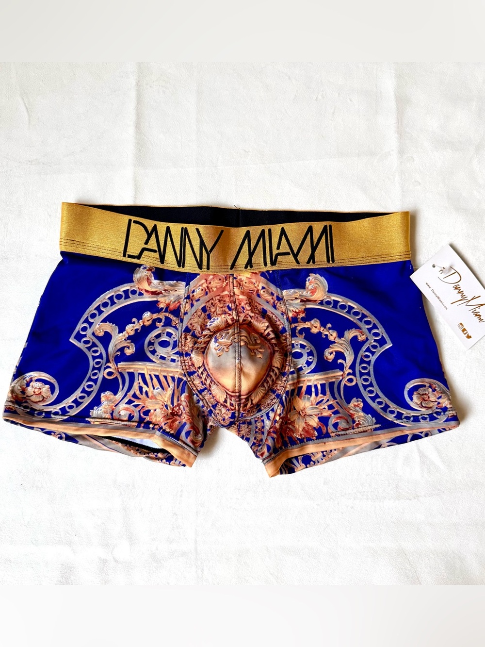 New Men's Sexy  DANNY MIAMI Lord Sky Gold Boxer Briefs Gay M